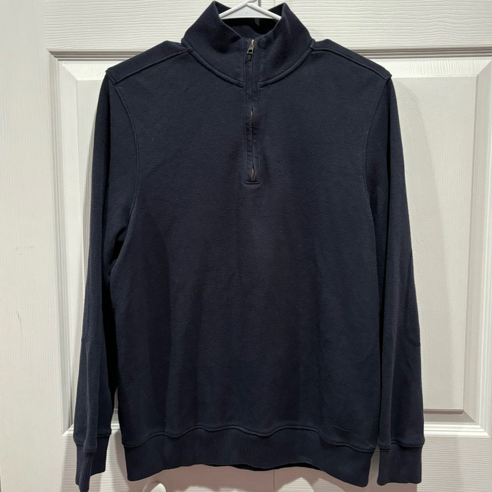 JOHN HENRY Men’s Long Sleeve Quarter Zip Pullover Sweater Top - navy, size S